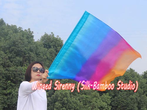 85 cm (33") silk worship flex flag for kids, Iridescence - Click Image to Close