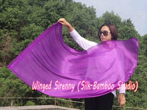 130 cm (51") prophetic silk worship flex flag, purple - Click Image to Close