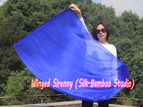 130 cm (51") prophetic silk worship flex flag, blue - Click Image to Close