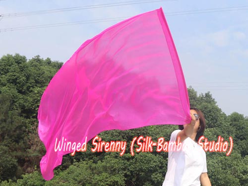 222 cm (88") prophetic silk worship flex flag, pink - Click Image to Close