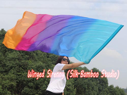 222 cm (88") prophetic silk worship flex flag, Iridescence - Click Image to Close
