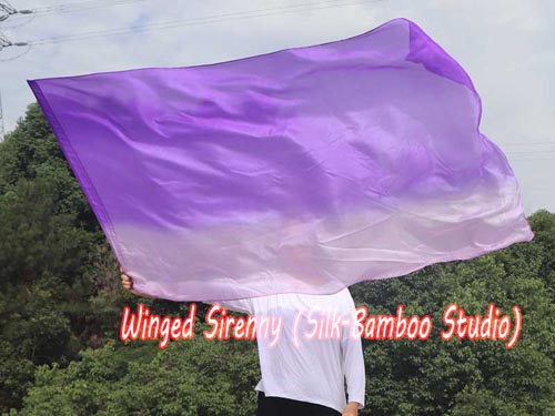 178 cm (70") prophetic silk worship flex flag, purple fading - Click Image to Close
