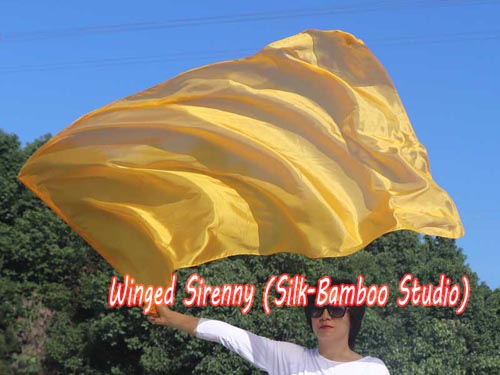 178 cm (70") prophetic silk worship flex flag, gold - Click Image to Close