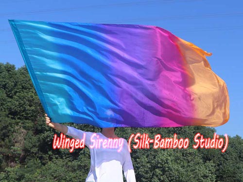 178 cm (70") prophetic silk worship flex flag, Iridescence - Click Image to Close