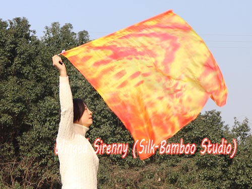 103cm spinning flag poi for Worship & Praise, Flame - Click Image to Close