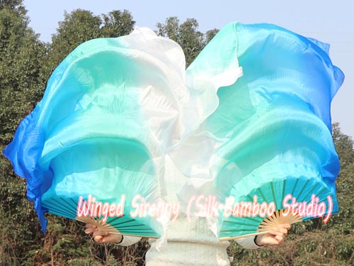 1.1m kids' dance silk fan veil, long side Seacoast