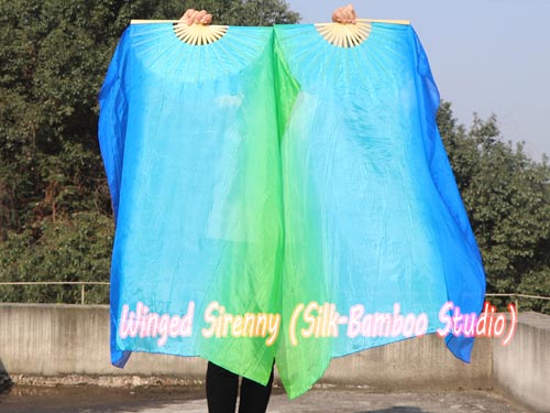 1.1m kids' dance silk fan veil, long side Adventure