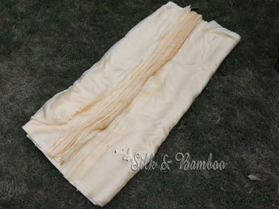 Beige silk fabric by yard,various width&thickness