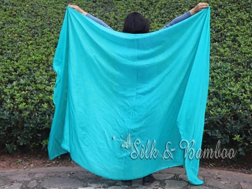 2.7m*1.4m peacock 5mm belly dance silk veil - Click Image to Close