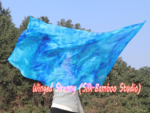 174cm*88cm spinning flag poi, Blue Moon - Click Image to Close