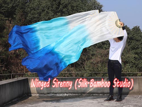 2.4m*0.9m Royalty belly dance silk fan veil