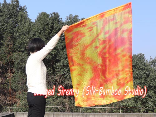 1 pc 129cm*88cm spinning flag poi, Flame - Click Image to Close