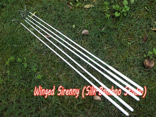 1 piece 60cm white fiberglass streamer rod