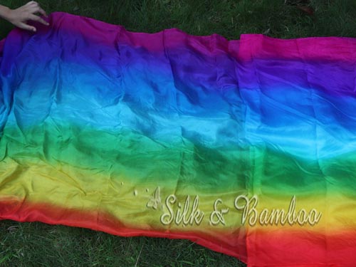 Rainbow plus silk fabric of various width and thickness, by yard