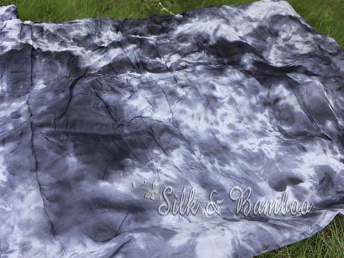 black+white silk fabric, by yard